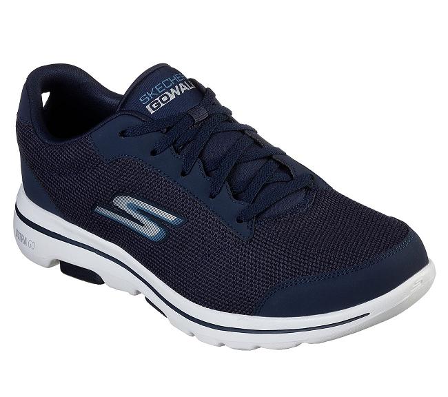 Zapatillas Para Caminar Skechers Hombre - GOwalk 5 Azul Marino LGCFO1059